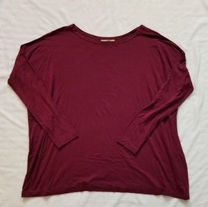 3/4 Sleeve Dark Burgundy Piko